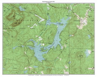 Pawtuckaway Pond 1981 - Custom USGS Old Topo Map - New Hampshire - South East