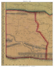District No. 3 - Rockbridge County, Virginia 1860 Old Town Map Custom Print - Rockbridge County