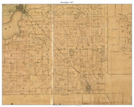Bloomfield, Wisconsin 1857 Old Town Map Custom Print - Walworth Co.