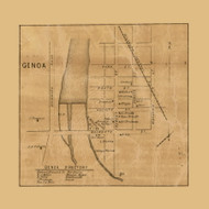 Genoa, Bloomfield, Wisconsin 1857 Old Town Map Custom Print - Walworth Co.