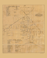 Elkhorn Village, Wisconsin 1857 Old Town Map Custom Print - Walworth Co.