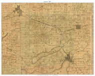 Geneva, Wisconsin 1857 Old Town Map Custom Print - Walworth Co.