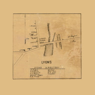 Lyons, Hudson, Wisconsin 1857 Old Town Map Custom Print - Walworth Co.