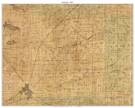 Lafayette, Wisconsin 1857 Old Town Map Custom Print - Walworth Co.