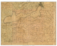 Linn, Wisconsin 1857 Old Town Map Custom Print - Walworth Co.