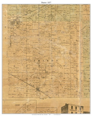 Sharon, Wisconsin 1857 Old Town Map Custom Print - Walworth Co.