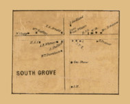 South Grove, Sharon, Wisconsin 1857 Old Town Map Custom Print - Walworth Co.