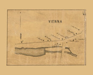 Vienna Village, Spring Prairie, Wisconsin 1857 Old Town Map Custom Print - Walworth Co.