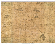 Sugar Creek, Wisconsin 1857 Old Town Map Custom Print - Walworth Co.