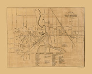 Whitewater City, Wisconsin 1857 Old Town Map Custom Print - Walworth Co.