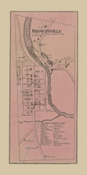 Brownsville Borough, Pennsylvania 1860 Old Town Map Custom Print - Mercer Co.