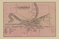 Clarksville Borough, Pennsylvania 1860 Old Town Map Custom Print - Mercer Co.