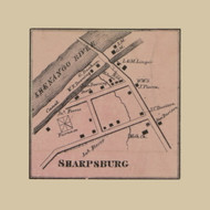 Sharpsburg Village, Hickory Township, Pennsylvania 1860 Old Town Map Custom Print - Mercer Co.