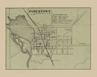 Jamestown Borough, Pennsylvania 1860 Old Town Map Custom Print - Mercer Co.