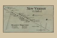 New Vernon Village, Pennsylvania 1860 Old Town Map Custom Print - Mercer Co.