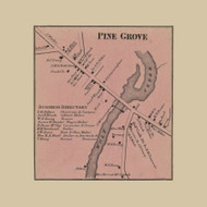 Pine Grove Village, Pine Township, Pennsylvania 1860 Old Town Map Custom Print - Mercer Co.