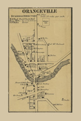 Orangeville Village, Pymatuning Township, Pennsylvania 1862 Old Town Map Custom Print - Mercer Co.