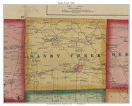 Sandy Creek Township, Pennsylvania 1864 Old Town Map Custom Print - Mercer Co.