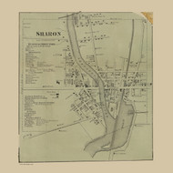Sharon Borough, Pennsylvania 1866 Old Town Map Custom Print - Mercer Co.