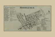 Middlesex Village, Shenango Township, Pennsylvania 1869 Old Town Map Custom Print - Mercer Co.