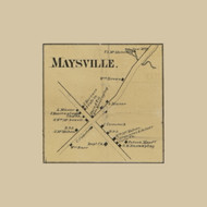 Mayville Village, West Salem Township, Pennsylvania 1875 Old Town Map Custom Print - Mercer Co.