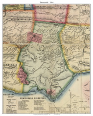 Brunswick Township, Pennsylvania 1864 Old Town Map Custom Print - Schuylkill Co.