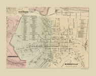 Minersville Borough, Pennsylvania 1864 Old Town Map Custom Print - Schuylkill Co.