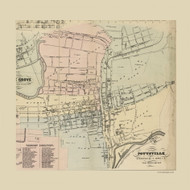 Pottsville Borough, Pennsylvania 1864 Old Town Map Custom Print - Schuylkill Co.