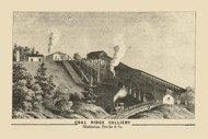 Coal Ridge Colliery, Colum County, Pennsylvania 1864 Old Town Map Custom Print - Schuylkill Co.