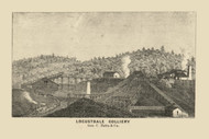 Locustdale Colliery, Colum County, Pennsylvania 1864 Old Town Map Custom Print - Schuylkill Co.