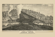 Gilberton Colliery, Pennsylvania 1864 Old Town Map Custom Print - Schuylkill Co.