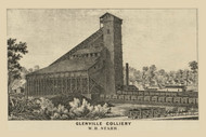 Glenville Colliry, Pennsylvania 1864 Old Town Map Custom Print - Schuylkill Co.