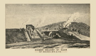 Hickory Colliery, Pennsylvania 1864 Old Town Map Custom Print - Schuylkill Co.