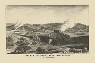 Palmer Colliery, Pennsylvania 1864 Old Town Map Custom Print - Schuylkill Co.