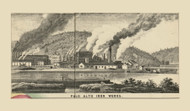Palo Alto Iron Works, Pennsylvania 1864 Old Town Map Custom Print - Schuylkill Co.