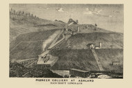 Pioneer Colliery, Pennsylvania 1864 Old Town Map Custom Print - Schuylkill Co.
