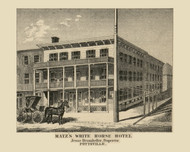 White Horse Hotel, Pottsville, Pennsylvania 1864 Old Town Map Custom Print - Schuylkill Co.