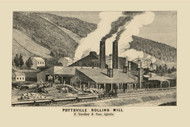 Pottsville Rolling Mill, Pennsylvania 1864 Old Town Map Custom Print - Schuylkill Co.