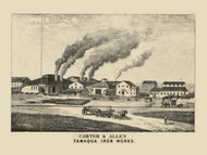 Tamaqua Iron Works, Pennsylvania 1864 Old Town Map Custom Print - Schuylkill Co.