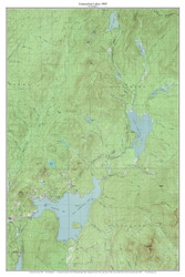 Connecticut Lakes 1989 - Custom USGS Old Topo Map - New Hampshire - CT Lakes