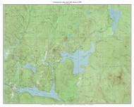 Connecticut Lakes and Lake Francis 1989 - Custom USGS Old Topo Map - New Hampshire - CT Lakes