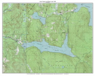 Lake Francis 1989 - Custom USGS Old Topo Map - New Hampshire - CT Lakes