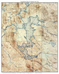 Umbagog Lake 1944 - Custom USGS Old Topo Map - New Hampshire - Umbagog Area