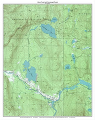 Akers Pond 1995 - Custom USGS Old Topo Map - New Hampshire - Umbagog Area