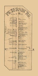 Petersburg Village, Addison Township, Pennsylvania 1860 Old Town Map Custom Print - Somerset Co.