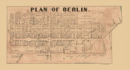 Berlin Village, Brothersvalley Township, Pennsylvania 1860 Old Town Map Custom Print - Somerset Co.