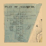 Salisbury Village, Elklick Township, Pennsylvania 1860 Old Town Map Custom Print - Somerset Co.