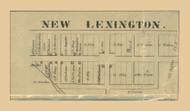 New Lexingon Village, Middle Creek Township, Pennsylvania 1860 Old Town Map Custom Print - Somerset Co.