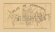Stoystown Village, Quemahoning Township, Pennsylvania 1860 Old Town Map Custom Print - Somerset Co.