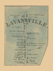 Lavansville, Somerset Township, Pennsylvania 1860 Old Town Map Custom Print - Somerset Co.